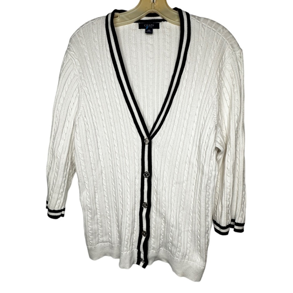 Vintage Chaps Cotton Cardigan Sweater‎
